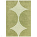 Canvas 01 Reflect Modern Abstract Hand-Woven Wool Hi-Low Contrast Textured Flat-Pile Green Rug