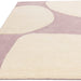 Canvas 02 Pebble Modern Abstract Hand-Woven Wool Hi-Low Contrast Textured Flat-Pile Purple Rug