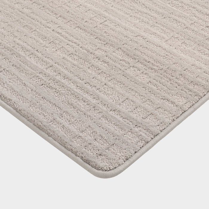 Caracara Crosshatch Custom Area Rug Grey Beige 240x300 cm