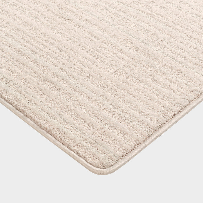 Caracara Custom Cream Crosshatch Area Rug 152x244 cm