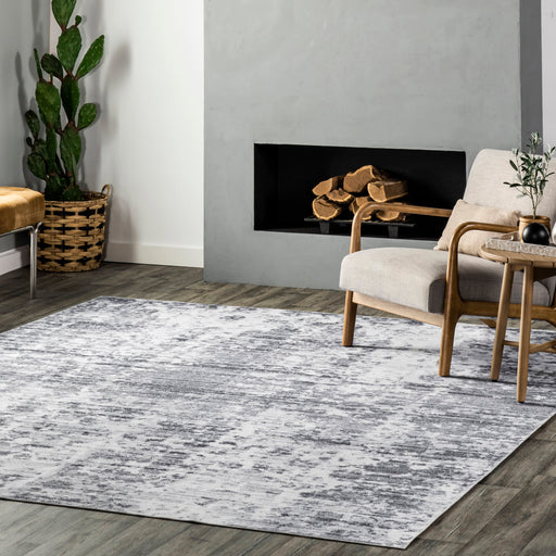 Carrie Faded Machine Washable Rug Light Grey 120x180 cm