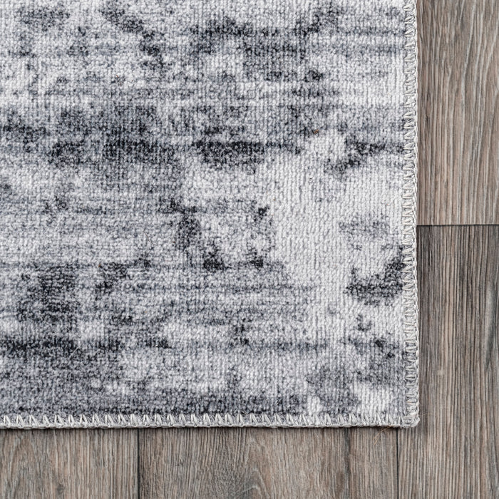 Carrie Faded Machine Washable Rug Light Grey 120x180 cm