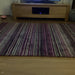 Carter Modern Stripe Hand Woven Wool Berry Purple/Grey/Beige Berry Rug