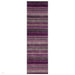 Carter Modern Stripe Hand Woven Wool Berry Purple/Grey/Beige Berry Rug