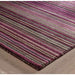 Carter Modern Stripe Hand Woven Wool Berry Purple/Grey/Beige Berry Rug