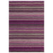 Carter Modern Stripe Hand Woven Wool Berry Purple/Grey/Beige Berry Rug