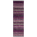 Carter Modern Stripe Hand Woven Wool Berry Purple/Grey/Beige Berry Runner