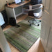 Carter Modern Stripe Hand Woven Wool Green/Grey/Beige Rug