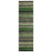 Carter Modern Stripe Hand Woven Wool Green/Grey/Beige Rug