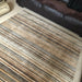 Carter Modern Stripe Hand Woven Wool Natural/Brown/Grey Rug