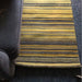 Carter Modern Stripe Hand Woven Wool Ochre Yellow/Grey/Beige Rug