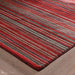 Carter Modern Stripe Hand Woven Wool Red/Grey/Beige Rug