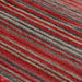 Carter Modern Stripe Hand Woven Wool Red/Grey/Beige Rug