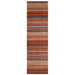 Carter Modern Stripe Hand Woven Wool Rust Orange/Grey/Beige Rug