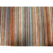 Carter Modern Stripe Hand Woven Wool Rust Orange/Grey/Beige Rug