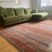 Carter Modern Stripe Hand Woven Wool Rust Orange/Grey/Beige Rug