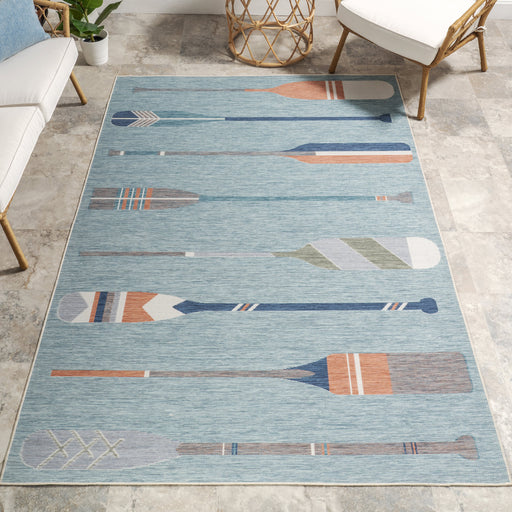 Carter Nautical Oars Area Rug for Indoor and Outdoor Use