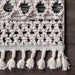 Carved Banded Tassel Area Rug in Beige 140x200 cm