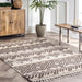 Carved Brown Shag Area Rug 120x180 cm