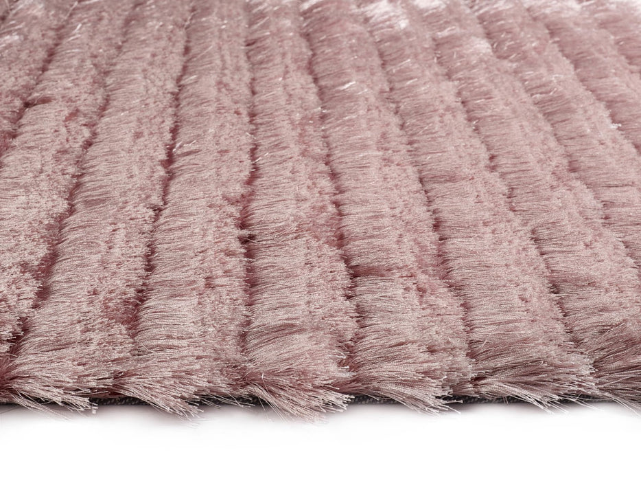 Carved Glamour Blush Pink Rug