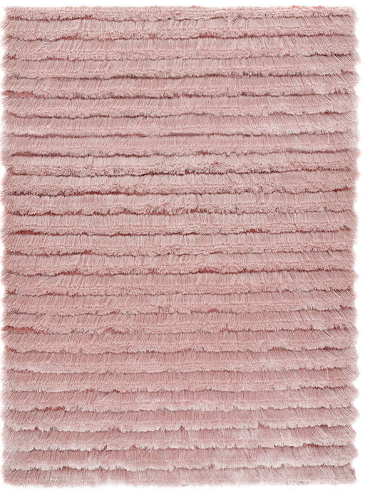 Carved Glamour Blush Pink Rug