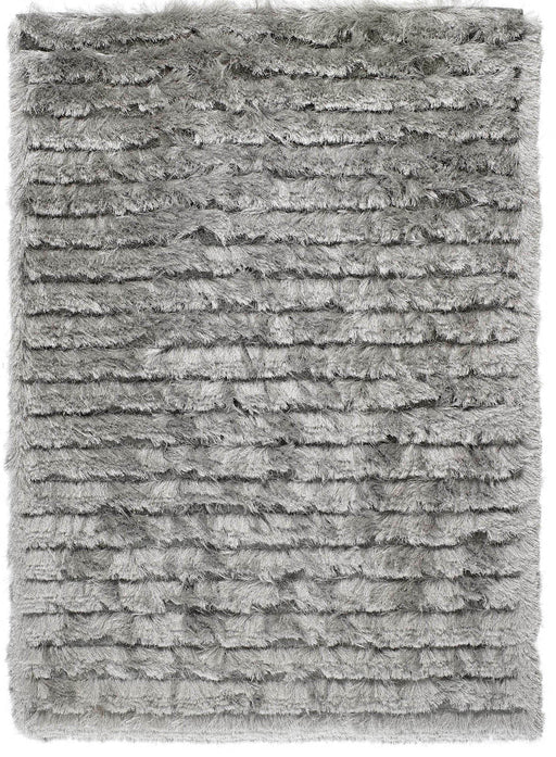 Carved Glamour Silver Rug