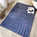 Carved Maze Blue Rug