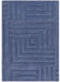 Carved Maze Blue Rug