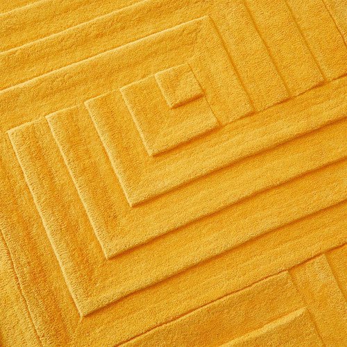 Carved Maze Ochre Rug