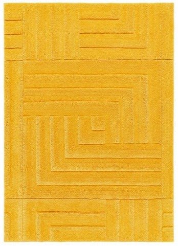 Carved Maze Ochre Rug