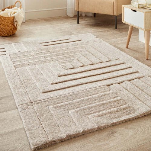 Carved Maze Pumice Stone Rug