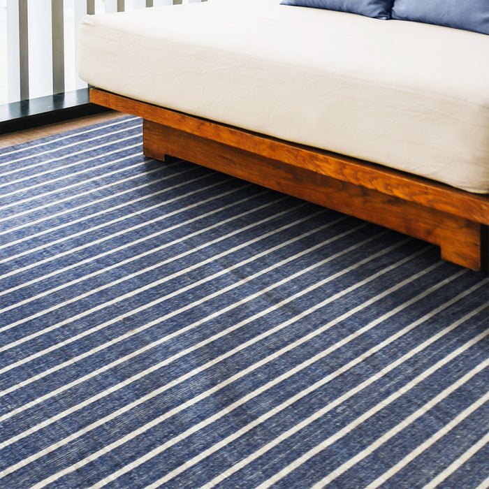 Carway Striped Indoor Outdoor Rug Made From Recycled Plastic