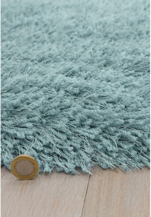 Cascade Duck Egg Blue Shaggy Rug