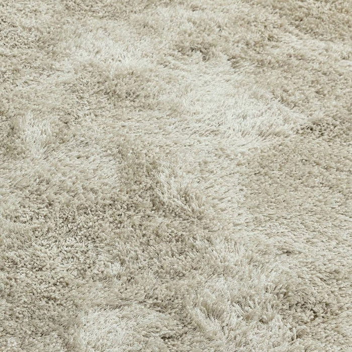 Cascade Plush Soft Hi-Pile Silky Polyester Plain Shaggy Cream Rug