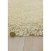 Cascade Plush Soft Hi-Pile Silky Polyester Plain Shaggy Cream Rug