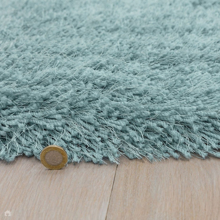 Cascade Plush Soft Hi-Pile Silky Polyester Plain Shaggy Duck Egg Rug