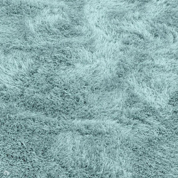 Cascade Plush Soft Hi-Pile Silky Polyester Plain Shaggy Duck Egg Rug