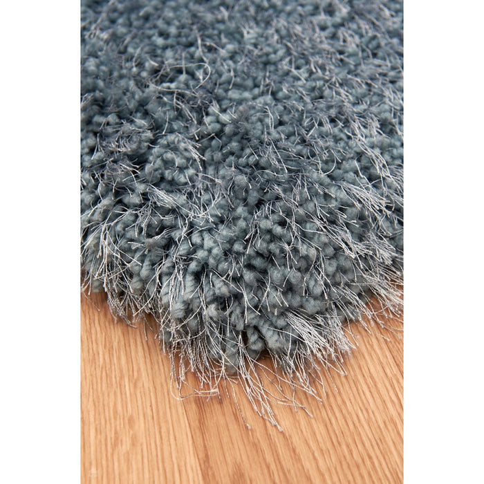 Cascade Plush Soft Hi-Pile Silky Polyester Plain Shaggy Duck Egg Rug