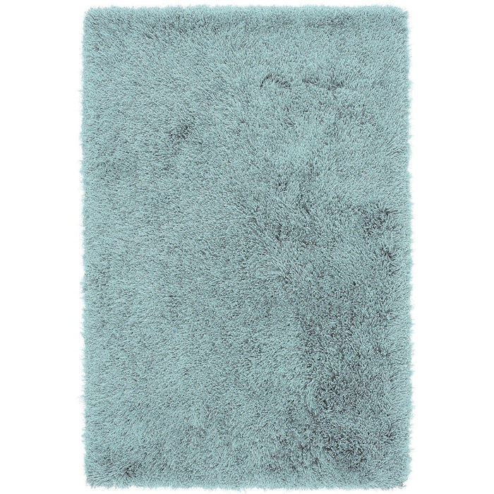 Cascade Plush Soft Hi-Pile Silky Polyester Plain Shaggy Duck Egg Rug