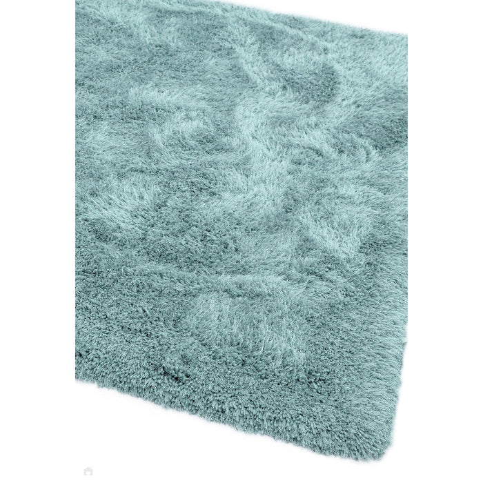 Cascade Plush Soft Hi-Pile Silky Polyester Plain Shaggy Duck Egg Rug