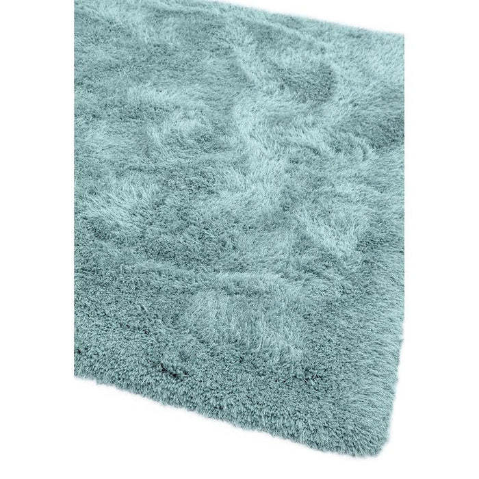 Cascade Plush Soft Hi-Pile Silky Polyester Plain Shaggy Duck Egg Rug