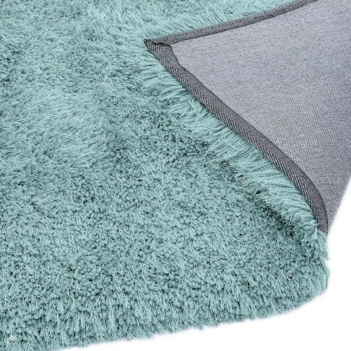 Cascade Plush Soft Hi-Pile Silky Polyester Plain Shaggy Duck Egg Rug