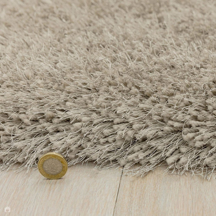 Cascade Plush Soft Hi-Pile Silky Polyester Plain Shaggy Mink Rug