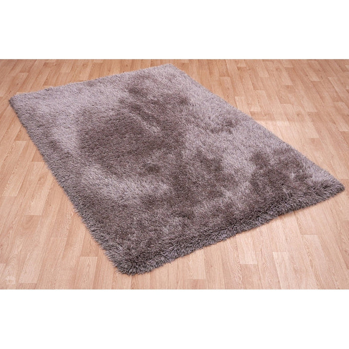 Cascade Plush Soft Hi-Pile Silky Polyester Plain Shaggy Mink Rug