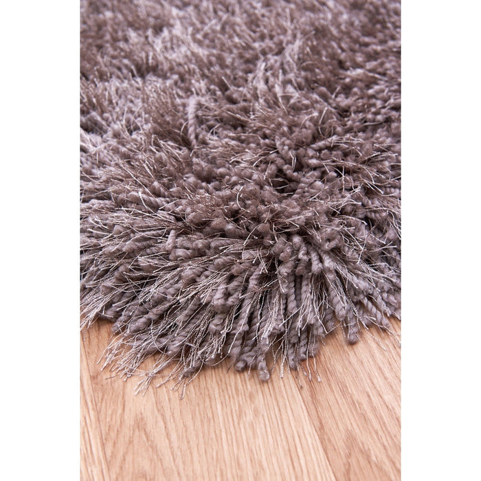 Cascade Plush Soft Hi-Pile Silky Polyester Plain Shaggy Mink Rug