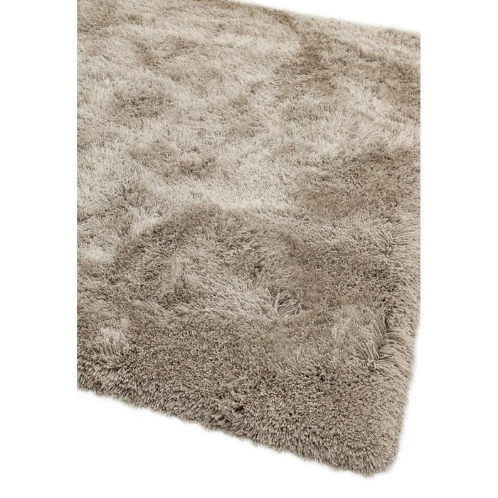 Cascade Plush Soft Hi-Pile Silky Polyester Plain Shaggy Mink Rug