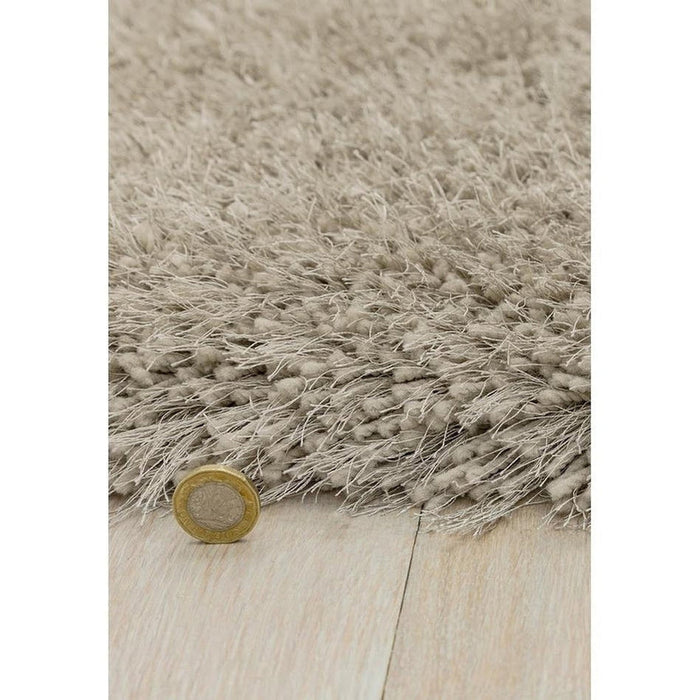 Cascade Plush Soft Hi-Pile Silky Polyester Plain Shaggy Mink Rug