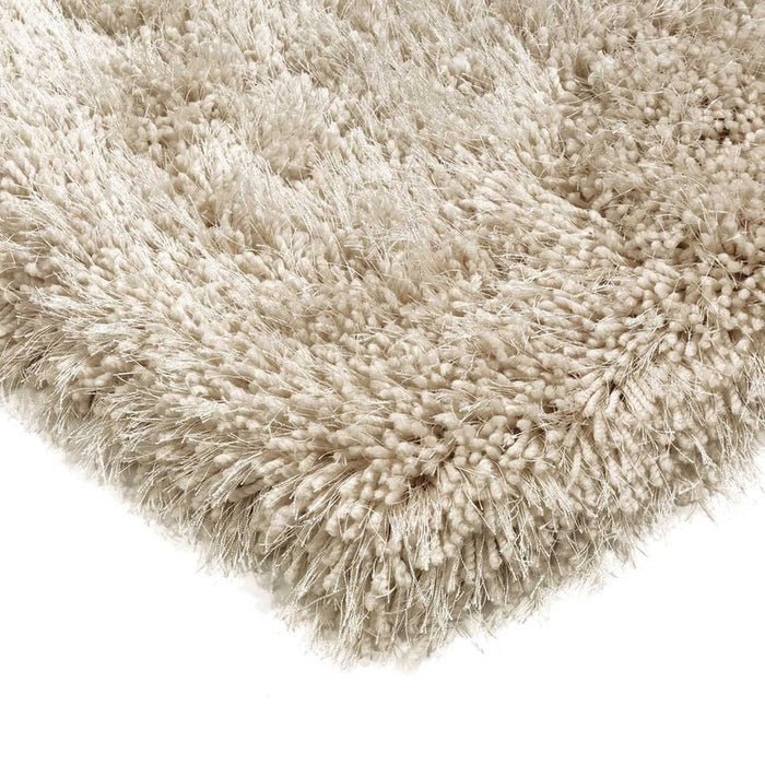 Cascade Plush Soft Hi-Pile Silky Polyester Plain Shaggy Sand Rug