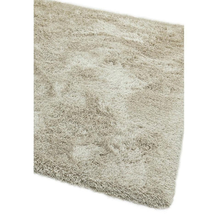 Cascade Plush Soft Hi-Pile Silky Polyester Plain Shaggy Sand Rug