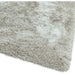 Cascade Plush Soft Hi-Pile Silky Polyester Plain Shaggy Silver Rug